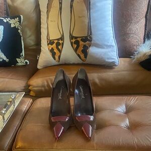 Brown and Burgundy Shoes